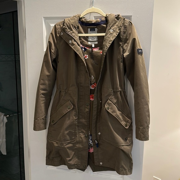 joules rainelong jacket grapeleaf Size 2 - Picture 2 of 9